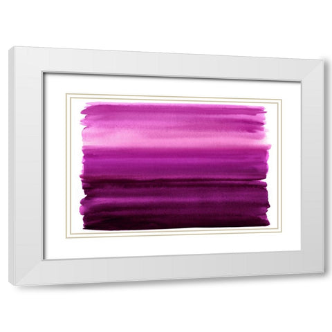 Ombre Magenta I White Modern Wood Framed Art Print with Double Matting by Corbin, Allie