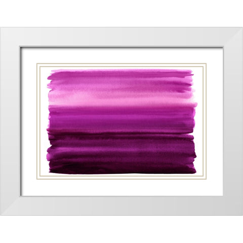 Ombre Magenta I White Modern Wood Framed Art Print with Double Matting by Corbin, Allie