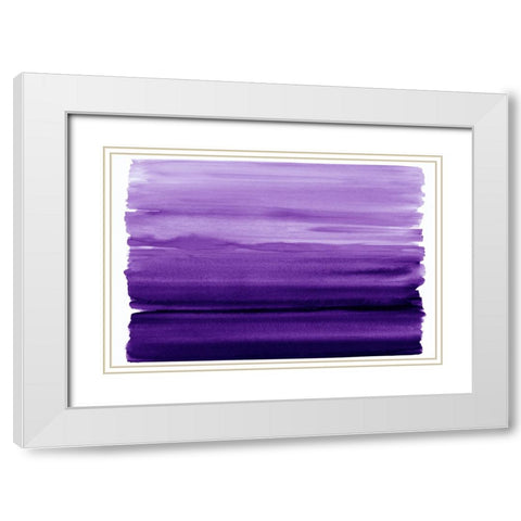 Ombre Purple I White Modern Wood Framed Art Print with Double Matting by Corbin, Allie