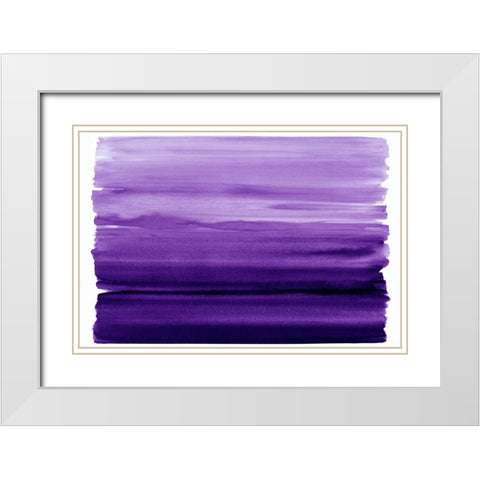 Ombre Purple I White Modern Wood Framed Art Print with Double Matting by Corbin, Allie