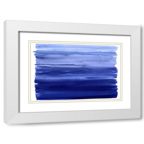 Ombre Blue I White Modern Wood Framed Art Print with Double Matting by Corbin, Allie