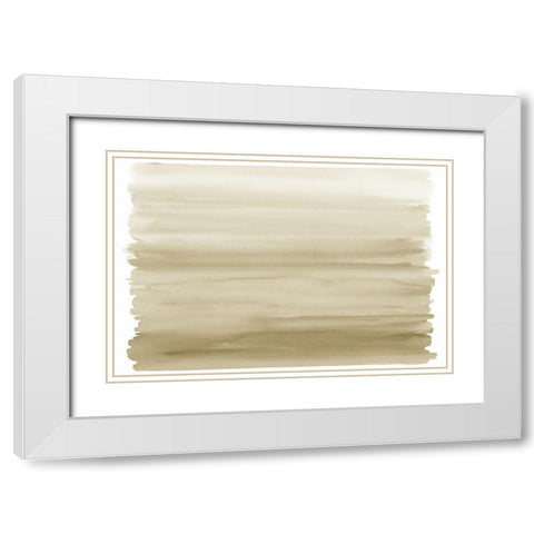 Ombre Cream I White Modern Wood Framed Art Print with Double Matting by Corbin, Allie