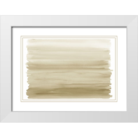 Ombre Cream I White Modern Wood Framed Art Print with Double Matting by Corbin, Allie