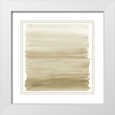 Ombre Cream II White Modern Wood Framed Art Print with Double Matting by Corbin, Allie