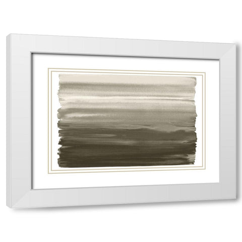 Ombre Gray Brown I White Modern Wood Framed Art Print with Double Matting by Corbin, Allie
