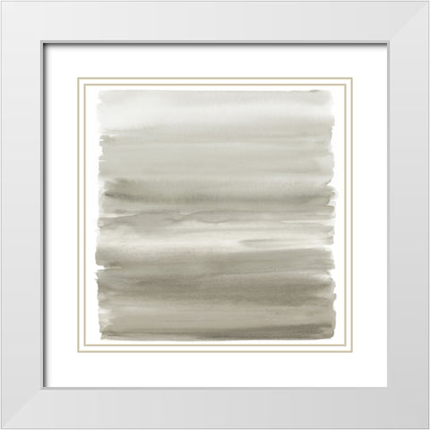 Ombre Neutral II White Modern Wood Framed Art Print with Double Matting by Corbin, Allie