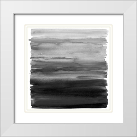 Ombre Black II White Modern Wood Framed Art Print with Double Matting by Corbin, Allie