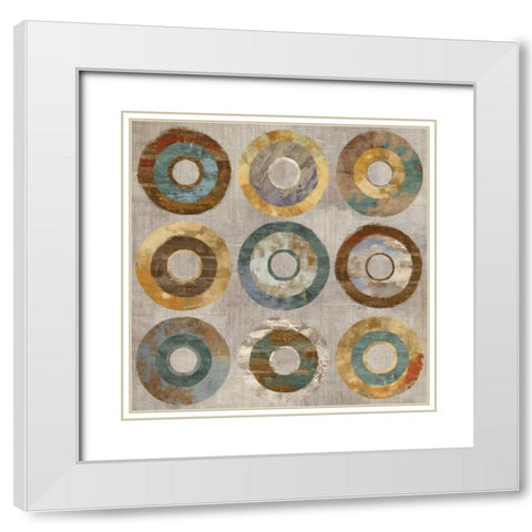 Revolve White Modern Wood Framed Art Print with Double Matting by Richards, Cam