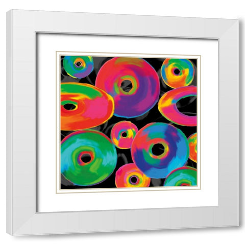 In Living Color II White Modern Wood Framed Art Print with Double Matting by Rogers, Cameron