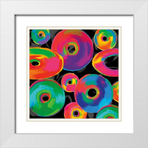In Living Color II White Modern Wood Framed Art Print with Double Matting by Rogers, Cameron
