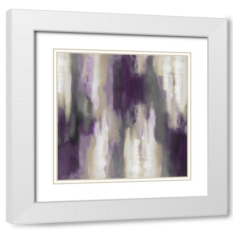 Apex Amethyst II White Modern Wood Framed Art Print with Double Matting by Spencer, Carey
