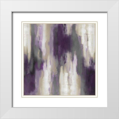 Apex Amethyst II White Modern Wood Framed Art Print with Double Matting by Spencer, Carey