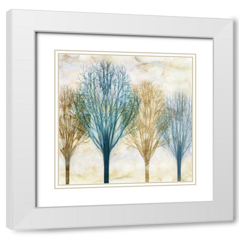Among the Trees I White Modern Wood Framed Art Print with Double Matting by Donovan, Chris