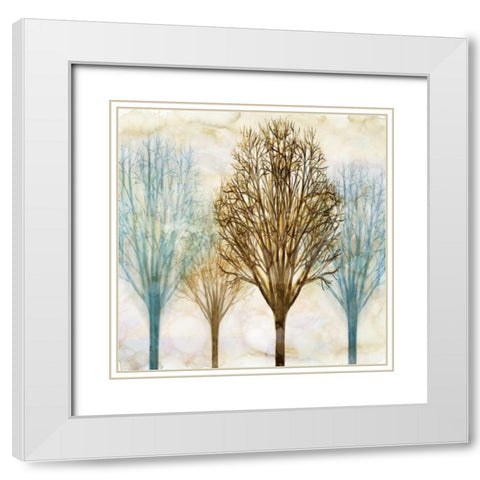 Among the Trees II White Modern Wood Framed Art Print with Double Matting by Donovan, Chris