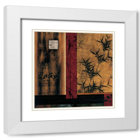 Sun Salutation I White Modern Wood Framed Art Print with Double Matting by Donovan, Chris