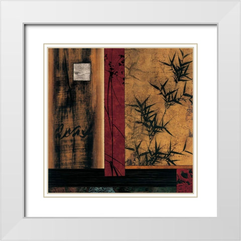 Sun Salutation I White Modern Wood Framed Art Print with Double Matting by Donovan, Chris