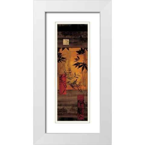 Essence II White Modern Wood Framed Art Print with Double Matting by Donovan, Chris