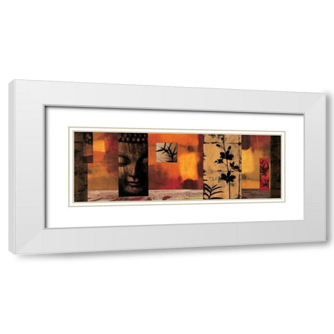 Dharma I White Modern Wood Framed Art Print with Double Matting by Donovan, Chris
