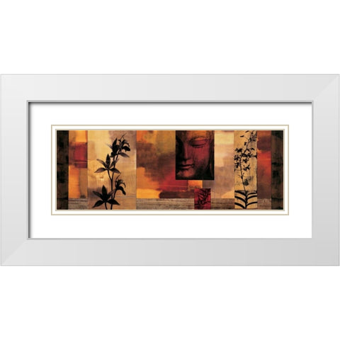 Dharma II White Modern Wood Framed Art Print with Double Matting by Donovan, Chris