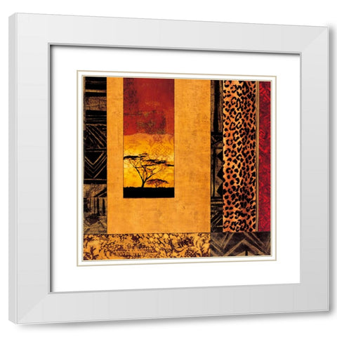 African Studies I White Modern Wood Framed Art Print with Double Matting by Donovan, Chris