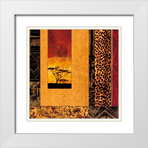 African Studies I White Modern Wood Framed Art Print with Double Matting by Donovan, Chris