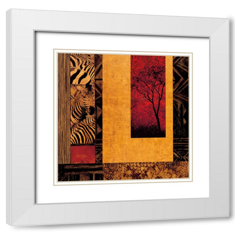 African Studies II White Modern Wood Framed Art Print with Double Matting by Donovan, Chris