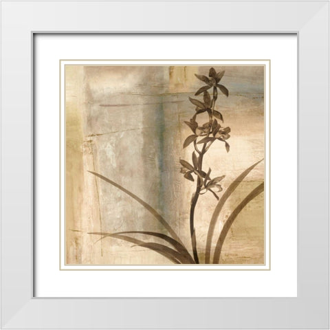 Shadow Dance II White Modern Wood Framed Art Print with Double Matting by Donovan, Chris