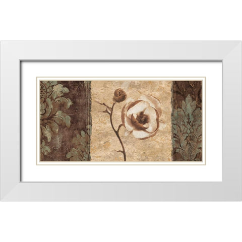 Quintessence I White Modern Wood Framed Art Print with Double Matting by Donovan, Chris