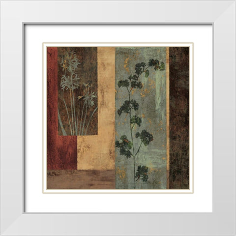 Innervision I White Modern Wood Framed Art Print with Double Matting by Donovan, Chris