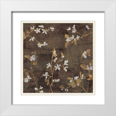 Blossoms II White Modern Wood Framed Art Print with Double Matting by Donovan, Chris