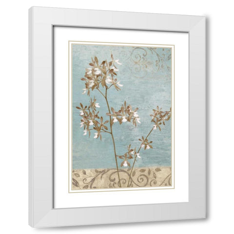 Blue Moves II White Modern Wood Framed Art Print with Double Matting by Donovan, Chris