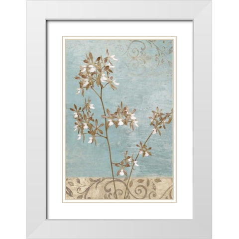 Blue Moves II White Modern Wood Framed Art Print with Double Matting by Donovan, Chris