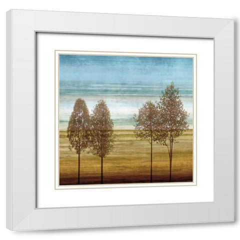 Repose I White Modern Wood Framed Art Print with Double Matting by Donovan, Chris
