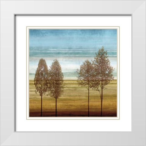 Repose I White Modern Wood Framed Art Print with Double Matting by Donovan, Chris