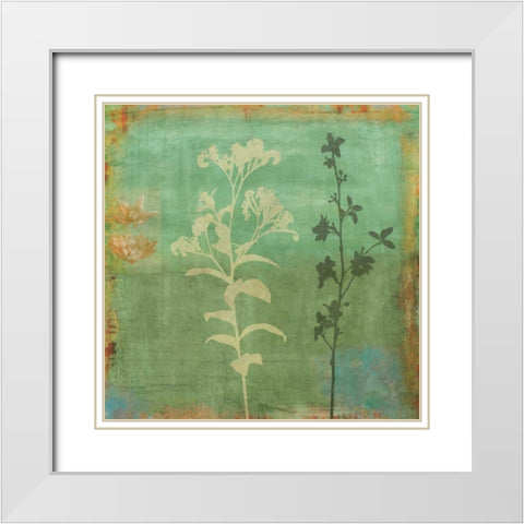 Eco-friendly II White Modern Wood Framed Art Print with Double Matting by Donovan, Chris