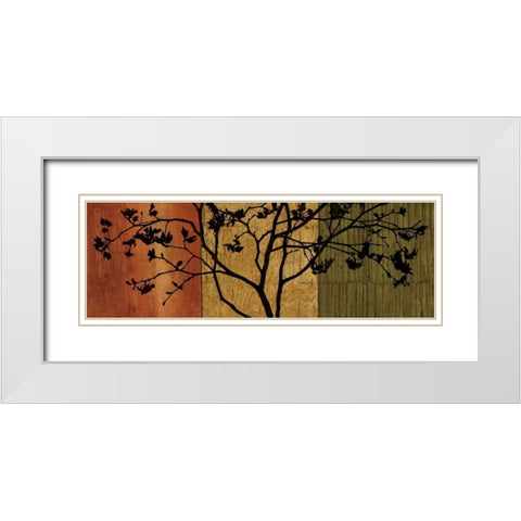Arboreal II White Modern Wood Framed Art Print with Double Matting by Donovan, Chris