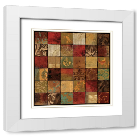 Treasures I White Modern Wood Framed Art Print with Double Matting by Donovan, Chris
