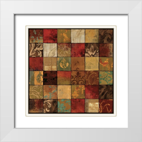 Treasures I White Modern Wood Framed Art Print with Double Matting by Donovan, Chris
