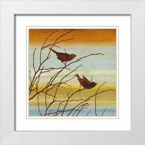 Morning Song I White Modern Wood Framed Art Print with Double Matting by Donovan, Chris