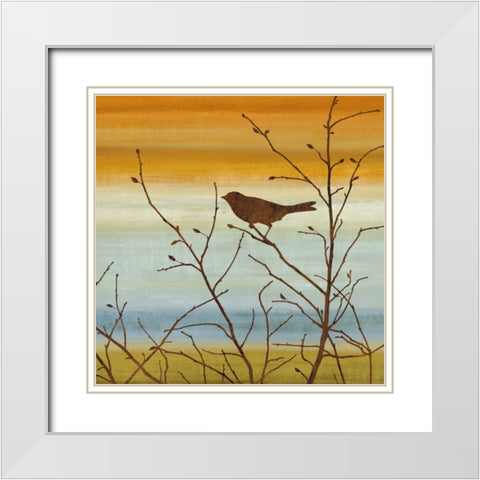 Morning Song II White Modern Wood Framed Art Print with Double Matting by Donovan, Chris
