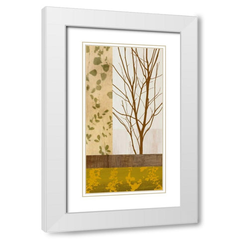 Essential I White Modern Wood Framed Art Print with Double Matting by Donovan, Chris