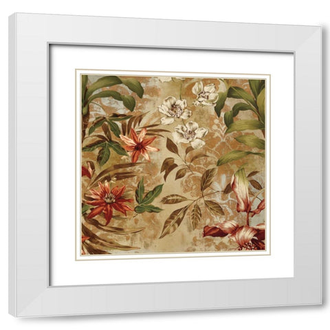 Lush I White Modern Wood Framed Art Print with Double Matting by Donovan, Chris