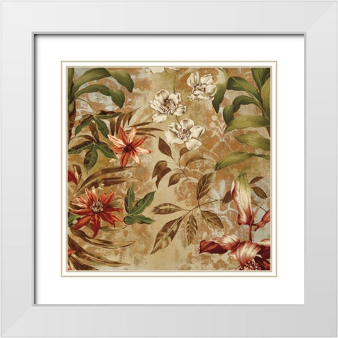 Lush I White Modern Wood Framed Art Print with Double Matting by Donovan, Chris