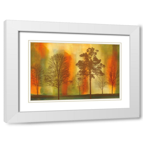 Sunset I White Modern Wood Framed Art Print with Double Matting by Donovan, Chris