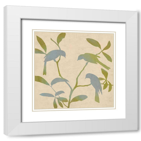 Birdsong II White Modern Wood Framed Art Print with Double Matting by Donovan, Chris