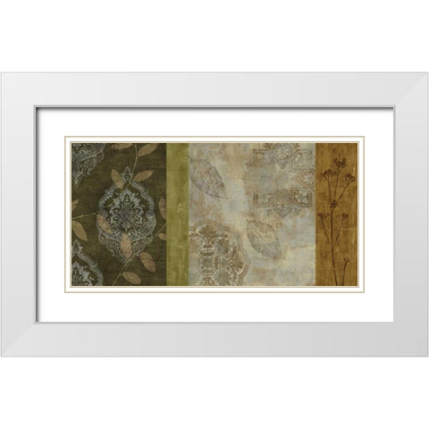 Ornamental White Modern Wood Framed Art Print with Double Matting by Donovan, Chris