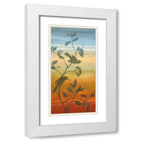 Sunset Friends I White Modern Wood Framed Art Print with Double Matting by Donovan, Chris
