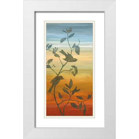 Sunset Friends I White Modern Wood Framed Art Print with Double Matting by Donovan, Chris
