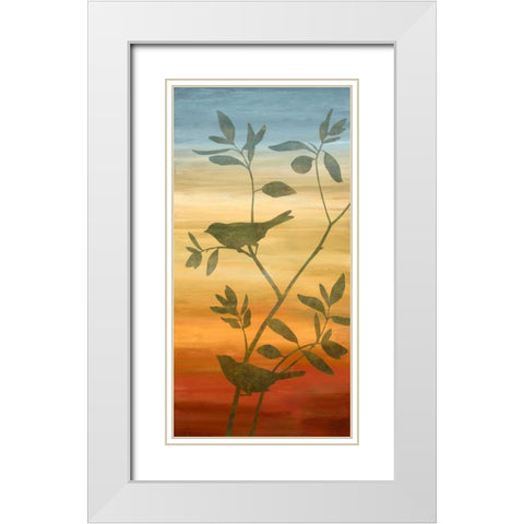 Sunset Friends II White Modern Wood Framed Art Print with Double Matting by Donovan, Chris