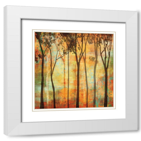 Magical Forest I White Modern Wood Framed Art Print with Double Matting by Donovan, Chris